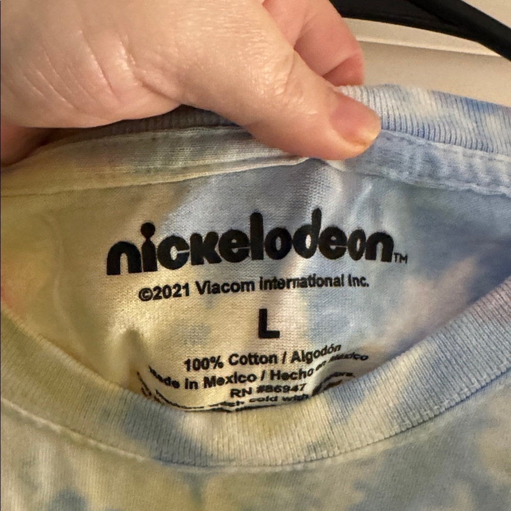 Nickelodeon Juniors Rugrats Reptar Is Back Tie Dye Boyfriend Fit NWOT Large - Picture 3 of 3